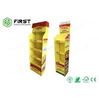 China Supermarket Carton Display 4 Tiers Floor Stand Cardboard Display For Snacks factory