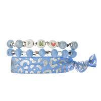 China Silver Foiled Beaded Bracelets Sets , 7.25 Sterling Silver Bangles Set factory