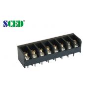 Quality 300V 15A Industrial Barrier Terminal Blocks With Right Angle Wire Inlet for sale