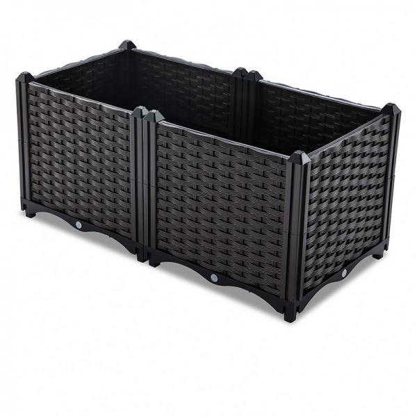 Quality Insect Proof Woven Plastic Herb Planter Box 30 Inch Plastic Planter Boxes for sale