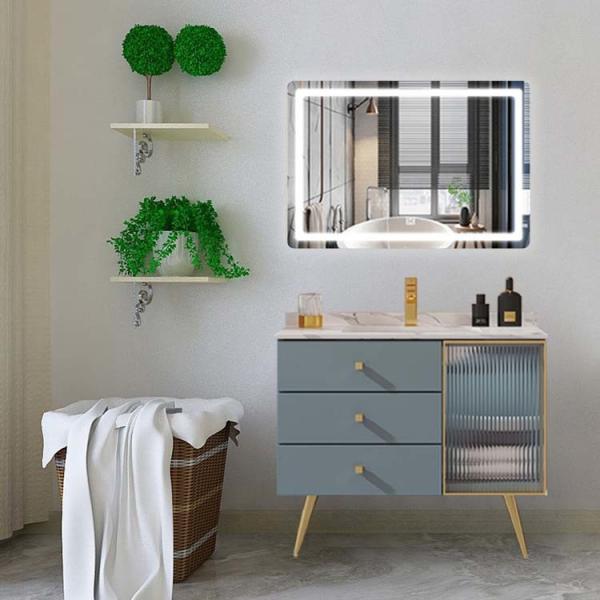Quality Modern Bathroom Cabinet With Mirror Waterproof  Floor Mounted for sale