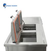 China Industrial Ultrasonic Cleaning Machine 61L With Two Baths Cleaning Heating Spraying factory