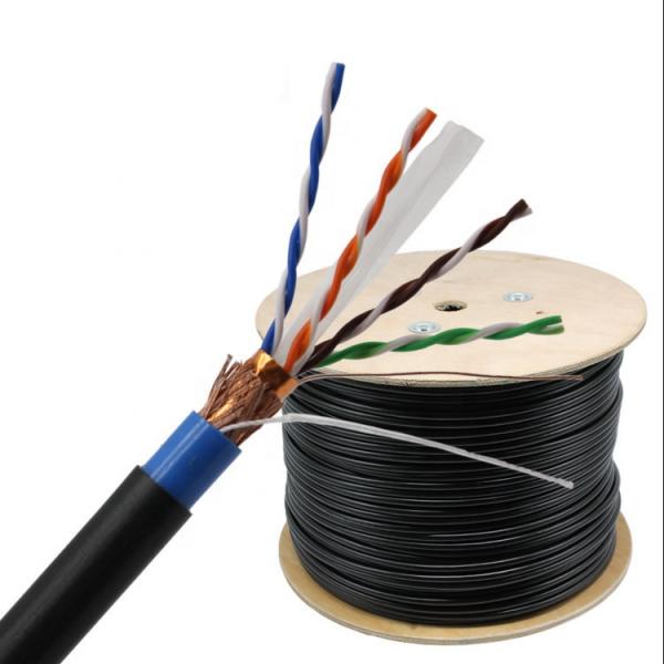 Quality 305M PVC 4P Twisted Pair SFTP Cat6 Shielded Ethernet Cable , SFTP Cat6 PVC Cable for sale