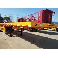 China Container Carrying Flat Bed Semi Trailer Truck With 3 Axles 30-60 Tons 13m for sale