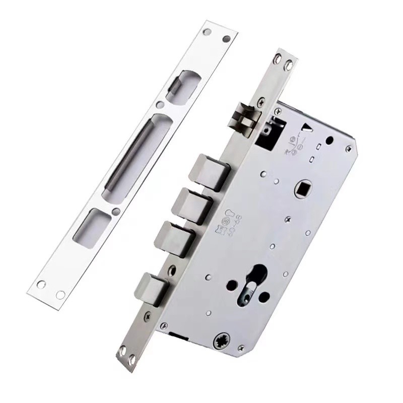 China 1KG Stainless Steel Door Lock Mortise Electronic Keyless Lock Body for Aluminum Door factory