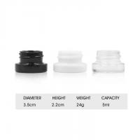 China Customized Printing Logo Clear Black White 5ml Glass Concentrate Jar Child Proof factory