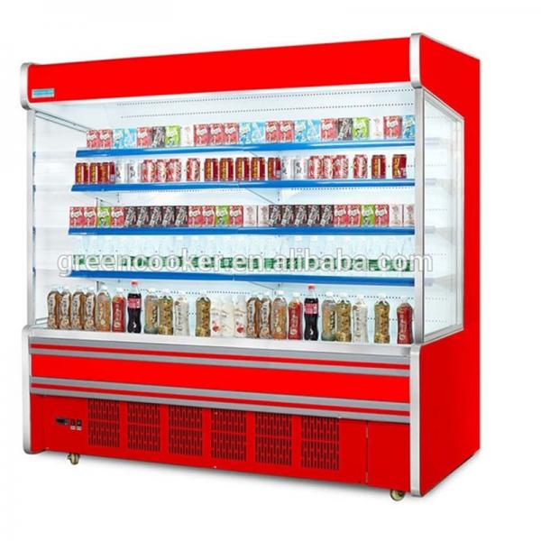 Quality Hypermarket Multideck Open Chiller Air Curtain Cabinet Refrigerator Customized for sale