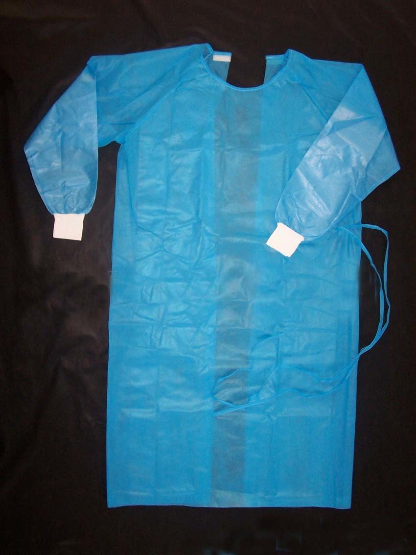 China Safety Disposable Surgical Gowns / Medical Isolation Gowns Free Sample 35/40/45Gsm factory