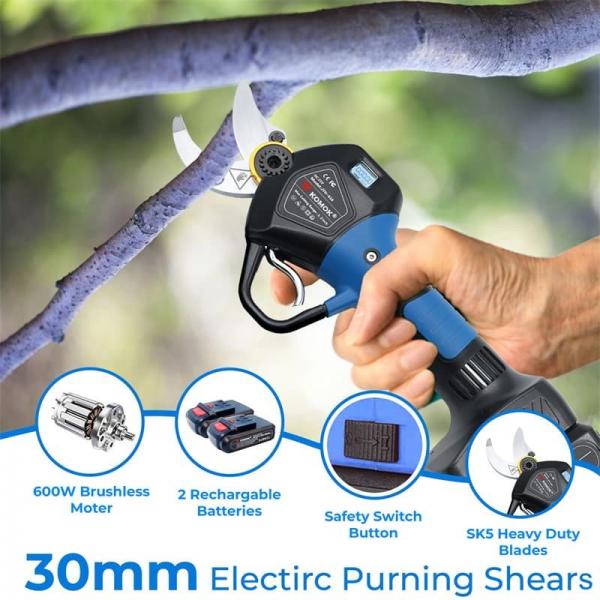 Quality SK5 Blade Electric Garden Pruners With 2Ah Rechargeable Battery for sale