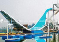China Swing Wave Slide Fiberglass Water Slides Amusement Park Equipment 11m Height for Aqua Park factory