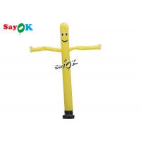China Blow Up Air Dancers Customized 5m Yellow Inflatable Tube Man For Advertising Business factory