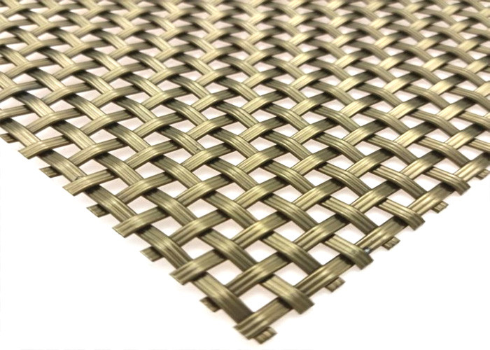 China 17.5mm Architectural Woven Wire Mesh Facades Perforated Metal Mesh Screen 1.5mm for sale