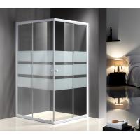 Quality Serigraphy Glass Shower Enclosures With 10Cm Adjustable / White Painted Profile for sale