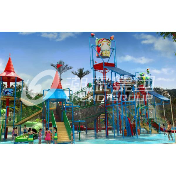 Quality Outdoor Water Amusement Parks Custom Water Slides Combination For Hotel for sale