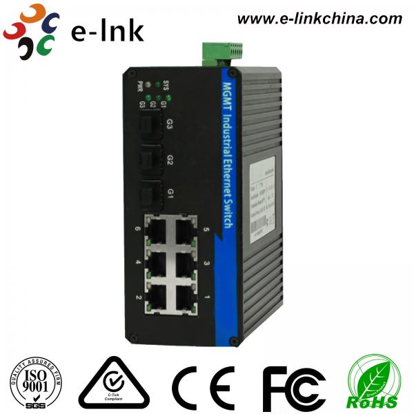 Quality 6 Port Managed Industrial Ethernet Media Converterr With 3 1000 Base -X SFP for sale