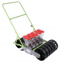 China Hand Propelled Vegetable Seeder Machine 4 Row Seed Depth Adjustable factory