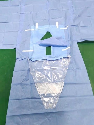 Quality Perineum Disposable Surgical Drapes With Collection Pouch Customized Logo for sale