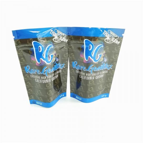 Quality Digital Printing Herbal Incense Packaging Metallic Zip Lock Tobacco Bag Customized for sale