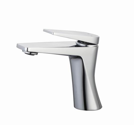 Quality Casting Deck Mounted Bathroom Basin Faucet Single Handle Mixer Hot and Cold Water Taps for sale