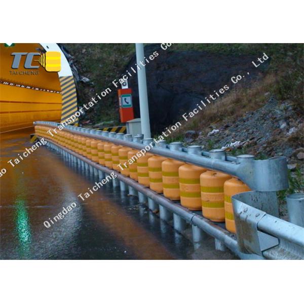 Quality Outdoor Safety Roller Vehicular Impact Guardrail Orange Yellow Red Green Color for sale