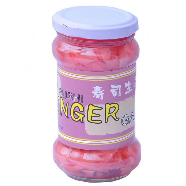 Quality 340g Chinese Sweet Pickled Ginger Slice White And Pink In Bottle for sale
