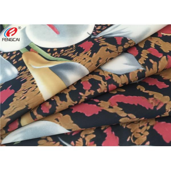 Quality 4 Way Stretch Polyester Spandex Fabric , Elastic Printed Fabric For Bikini for sale