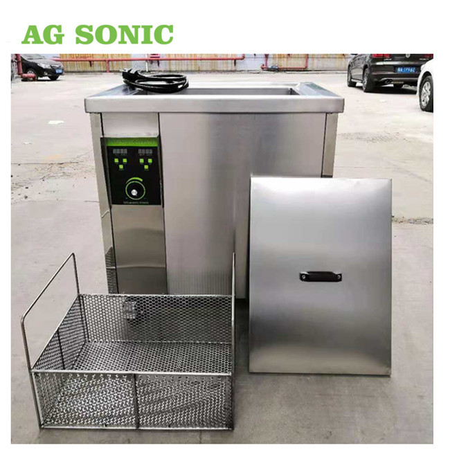 China Digital Timer Heater Industrial Ultrasonic Parts Cleaner 60L Tank With Basket factory