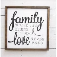 China Family Love Words Wood Signs Home Decor , Personalized Wooden Signs For Home factory