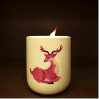 China Smokeless Ceramic Candle Holder 500ml In Gift Box Container For Home Decor factory
