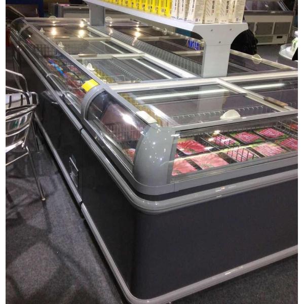 Quality 1.9 Meters Commercial Display Freezer For Frozen Food 2100*890*890mm for sale