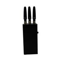 Quality Portable 3G GSM CDMA Cell Phone Signal Jammer 25dBm For Office , 3 Antenna for sale