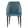 China Modern Style High Back Dining Chair , PU Leather Arm Chair Fabric Metal Tube Chrome factory