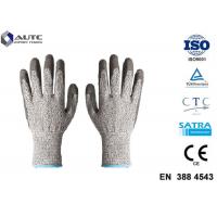 China Elastic Seamless Knit Industrial Safety Hand Gloves 3 Gauge HPPE Liner PU Coated factory