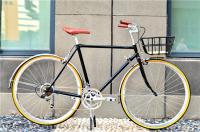 China Cheap manufacturer price colorful hi-ten steel 26/28 size elegant retro lady bike with basket for sale made in China factory
