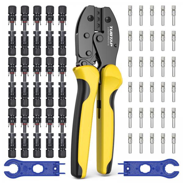 Quality Durable Alloy PV Solar Crimping Tool Kit With 30pcs Male Female MC4 Connector for sale