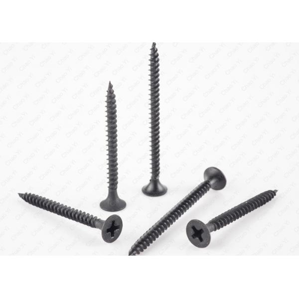 Quality Phillips Drive  Bugle Head Batten Screws Black Phosphated， double thread drywall screw for sale