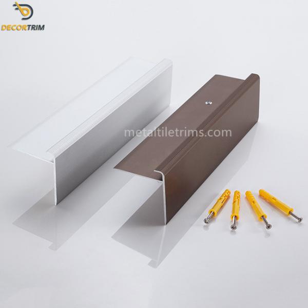 Quality F Shape Tile Step Edge Trim , Heavy Duty Stair Nose Trim For Tile 8mm Size for sale