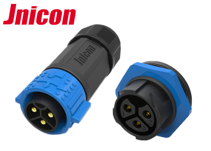 China 30A 500V Waterproof Power Connector , Jnicon Panel Mount Power Connector for sale