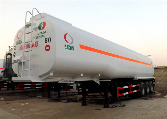 Quality 60M3 Oil Transport Tanker Semi Trailer , Fuel Tank Trailer Heavy Duty 3 Axle for sale