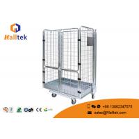 China Collapsible Storage Roll Container Trolley Save Space Open Wire Mesh Design factory