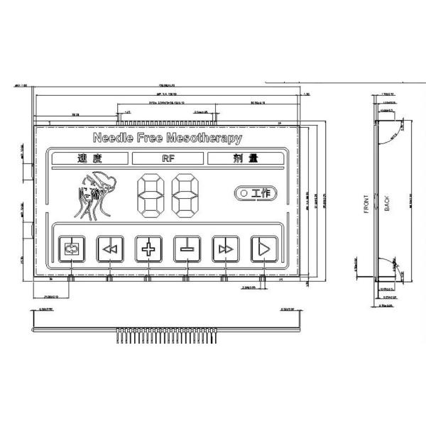 Quality OEM Large Sized HTN Segment LCD Display For Medical Treatment for sale