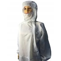 Quality Biotech / Pharmaceutical ESD Safe Materials Cleanroom ESD Suit With Hood And for sale