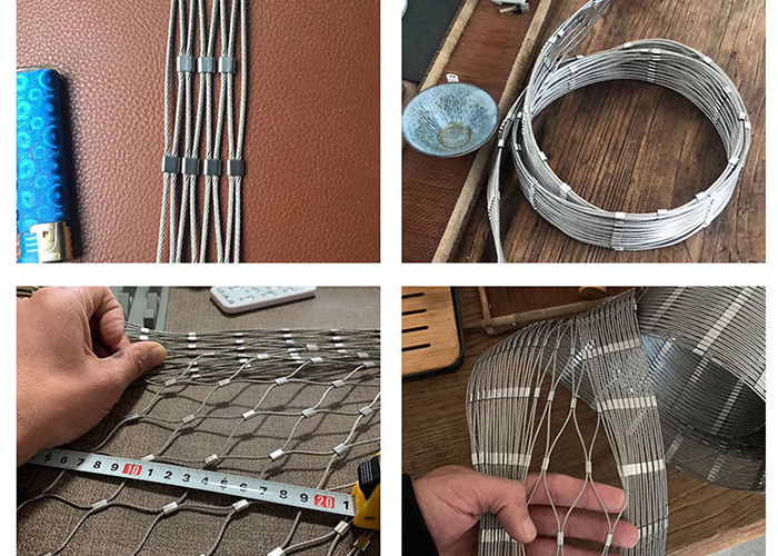 304 316 316l High Strength Stainless Steel Cable Mesh Net For Aviary Zoo Mesh