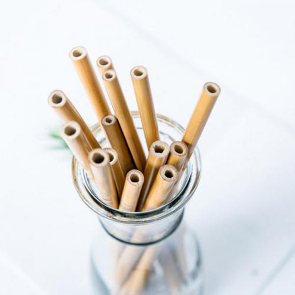 Quality 22.5cm Disposable Bamboo Straws Beverage Usage Bamboo Drinking Straw for sale
