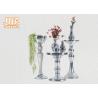 China Silver Mirror Mosaic Fiberglass Pedestal Plant Stand Round Telephone Table factory