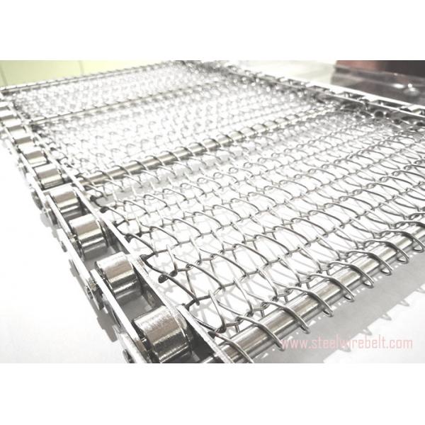 Quality Chain Edge Stainless Steel Wire Mesh Conveyor Belt 20-100m Length Anti Acid for sale