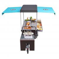 China Street Mobile Grill Tricycle Fast Food Vending Cart factory