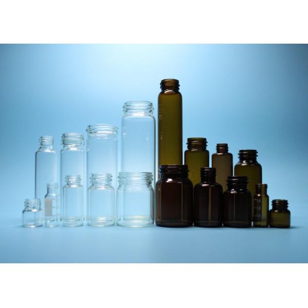 Quality Customized Size Screw Top Vials Clear And Amber Color With Screw Threaded Mouth for sale