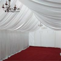 China SX-387 Beautiful Wedding Stage Decorative White Drapery Hanging Ceiling Drapes factory