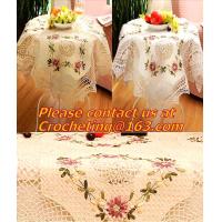 China lace table cloth for wedding cutout, Tablemat, Corcheted Lace Table linen, Tablecloth for sale